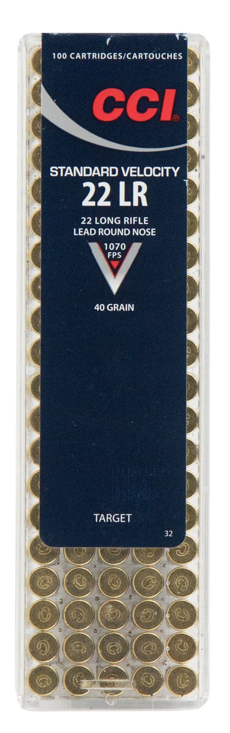 CCI 0032 Standard Velocity 22LR 40gr Lead Round Nose 100 Per Box/50 Case