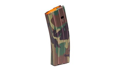DURAMAG, Magazine, 223 Remington/556NATO, 30 Rounds, Fits AR15 Rifles, Orange Follower, Anodized Finish, M81 Camo