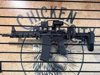 Daniel Defense DDM4V7p Pistol CCGW Load Up Pkg - Holosun AEMS Red Dot, Sig Juliet 5x Magnifier, Unity Mounts, Law Tactical Folding Brace, Geissele Trigger &amp; Charging Handle, Ambi 45° Selector, BAD Lev