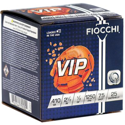 Fiocchi 410VIP75 Exacta Target VIP 410Gauge 2.50" 1/2oz 7.5Shot 25 Per Box/10 Case