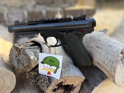 Ruger 40149 Mark IV 22/45 Tactical 22 LR 10+1 4.40" Steel/Threaded Barrel, Blued Slide, Black Checkered 1911-Style Panel Grip, Features Top &amp; Bottom Picatinny Rails