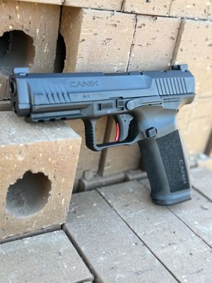 Canik HG6595OSN Mete SFT One Series 9mm Luger 18+1 4.46" Black Barrel, Black Cerakote Steel Optic Ready/Serrated Slide, Black Polymer Frame w/Picatinny Rail, Interchangeable Backstrap Grip, Shield RMS