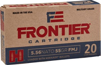 Hornady Frontier NATO Rifle Ammunition 5.56mm 55 gr FMJ 500/ct