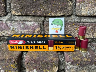 Aguila Minishell 12 Gauge Ammo 1-3/4" 5/8oz #7.5 shot 20 Round Box