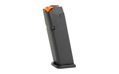 GLOCK, OEM Magazine, 40 S&amp;W, 15 Rounds, For GLOCK 22/35, Cardboard Style Packaging, Black, Orange Follower, Gen5