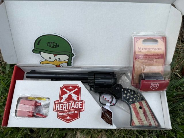Heritage Rough Rider Handgun .22 LR/ 22WMR 6.5" Barrel US Flag Grip