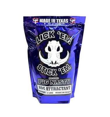 Lick'Em Stick'Em HOG Granular Sweet-Scented Mineral/Enzyme Formula Attracts Hog 4lb bag