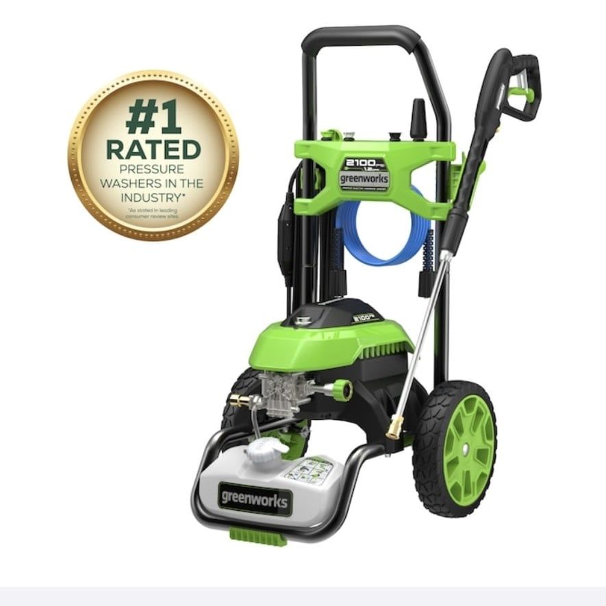 Greenworks GPW2100 2100 PSI 1.2 GPM Pressure Washer