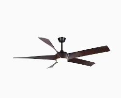 Fanimation Studio Collection LP7614LAZ 60-in Aged Bronze LED Ceiling Fan with Remote (5-Blade)