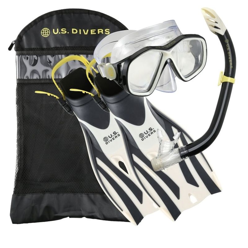 U.S. Divers SR2151000 Playa Snorkeling Set, Small/Medium Sand/Black