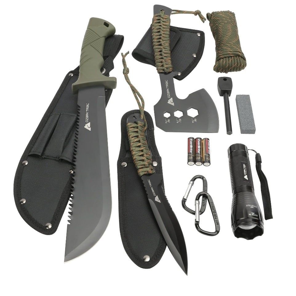 Ozark Trail 12-Pack Camping Tool Set, Olive, Model 4987