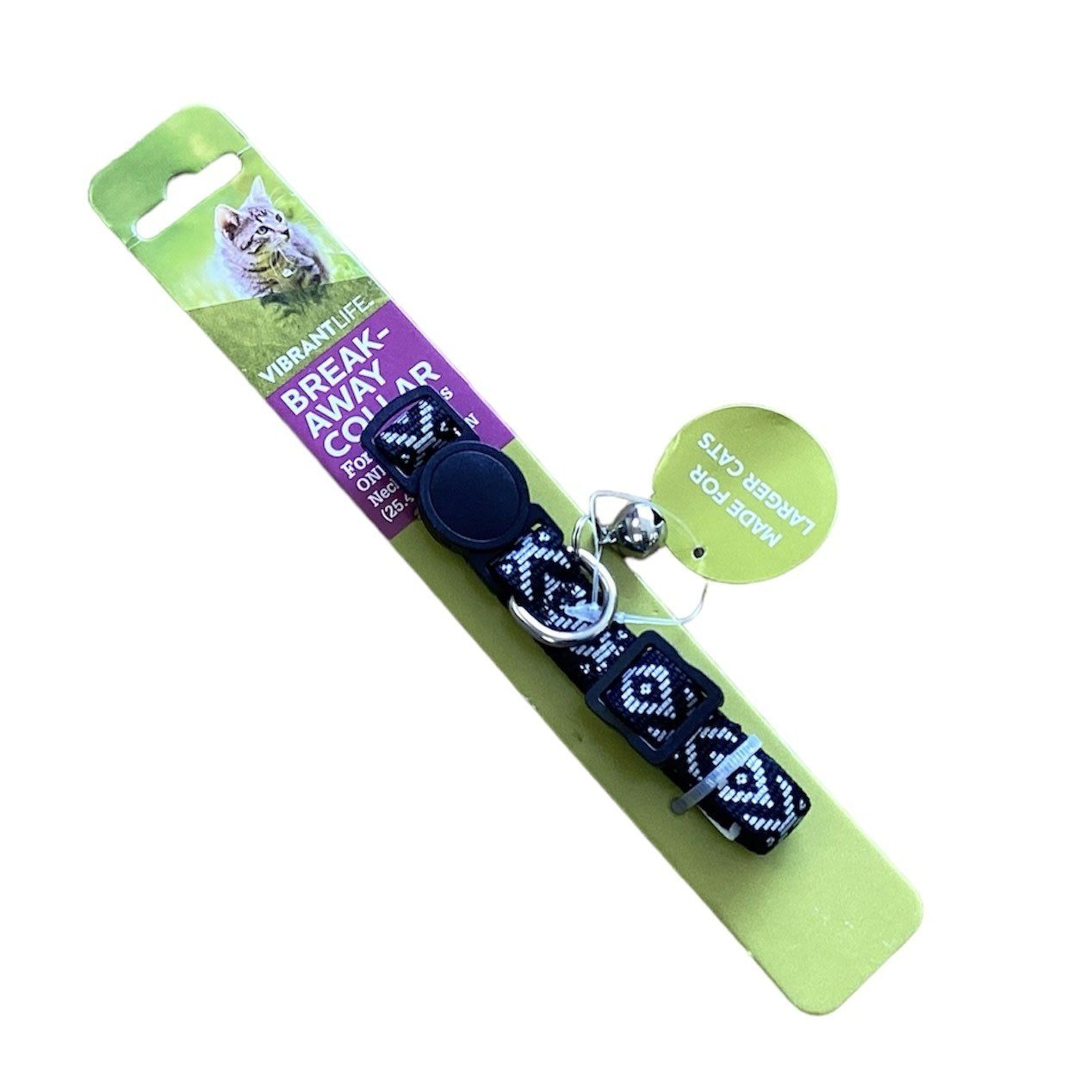 Vibrant Life Reflective Geo Pattern Cat Collar, One Size Fits Most