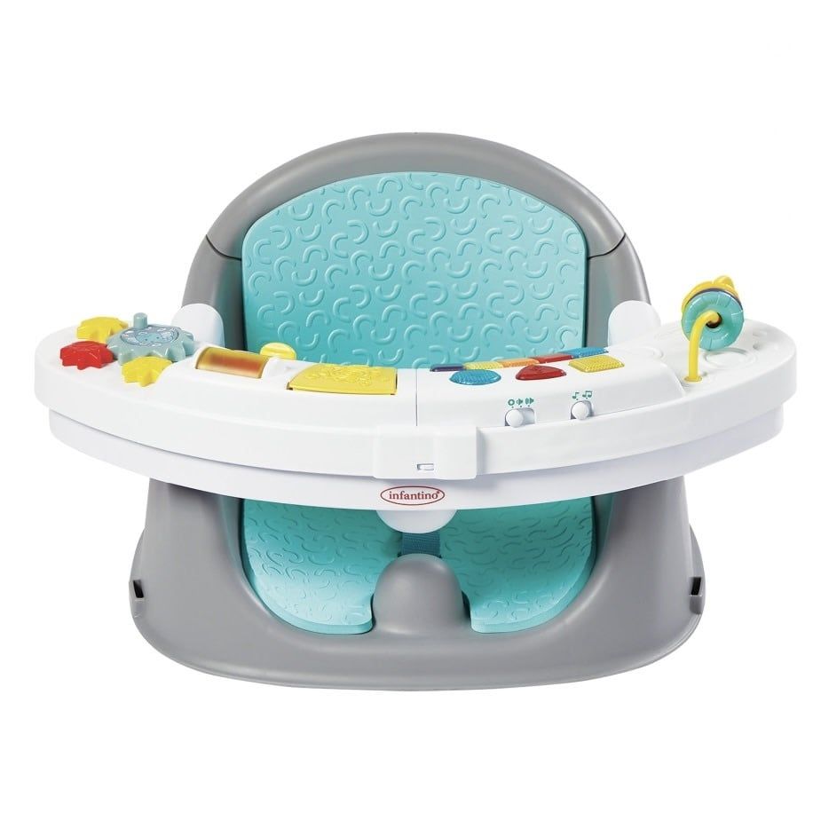 Infantino Music & Lights 3-in-1 Discovery Seat and Booster for Babies and Toddlers, Teal