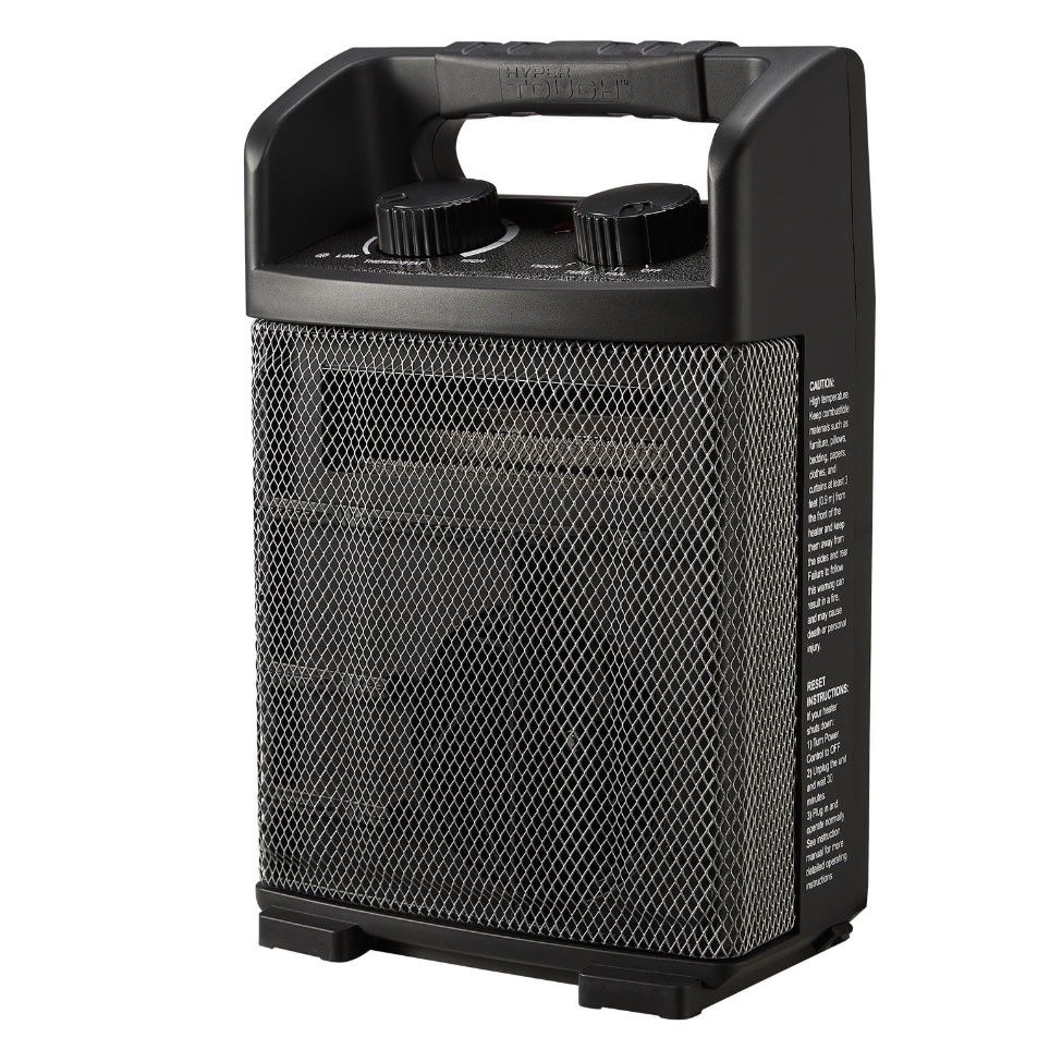 Hyper Tough Black 1500w Heavy Duty 2-Setting Electric Utility Space Heater