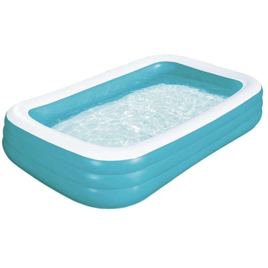 Bluescape Blue Inflatable Rectangular Family Swimming Pool