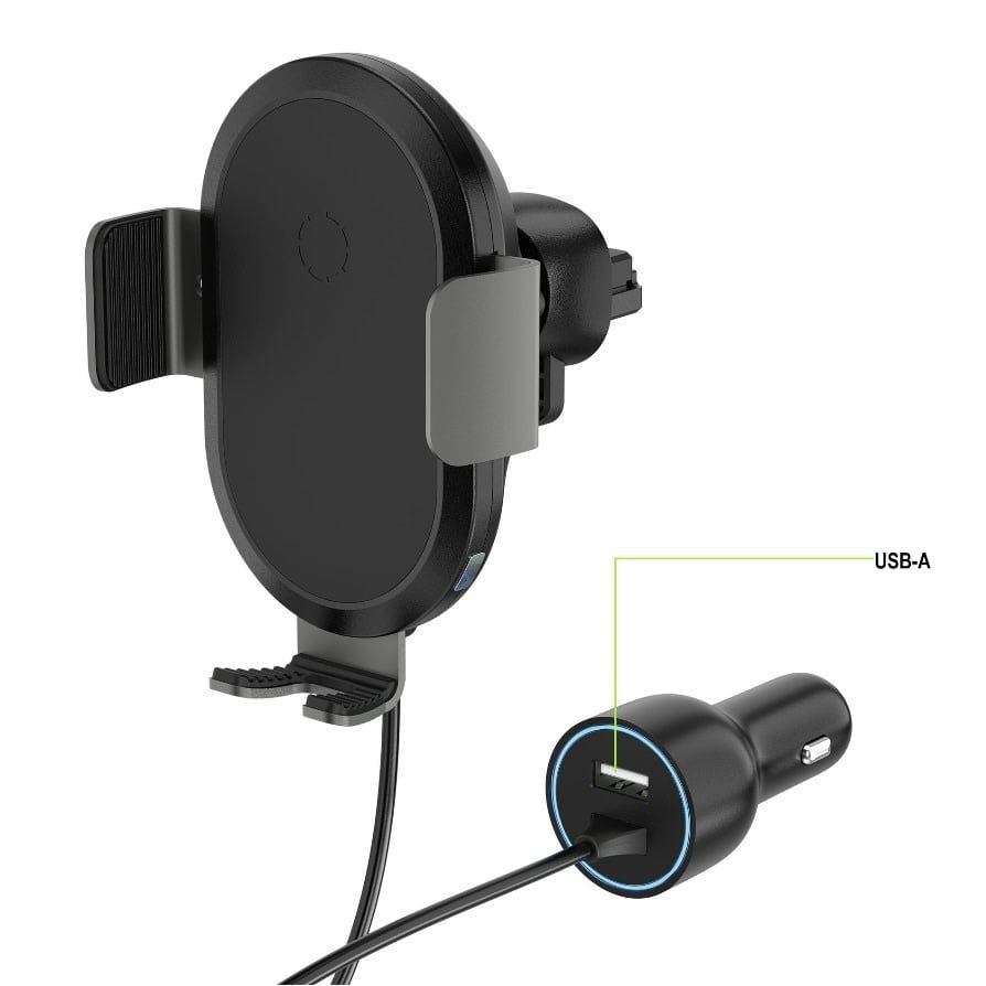 onn. 10W Auto-Clamping Air Vent Car Phone Mount