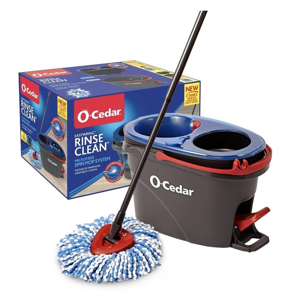 O-Cedar EasyWring RinseClean Spin Mop and Bucket System, Hands-Free System