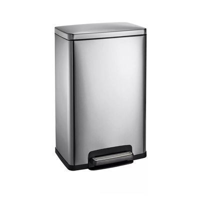 Tramontina 13 Gal Step Trash Can,  Stainless Steel