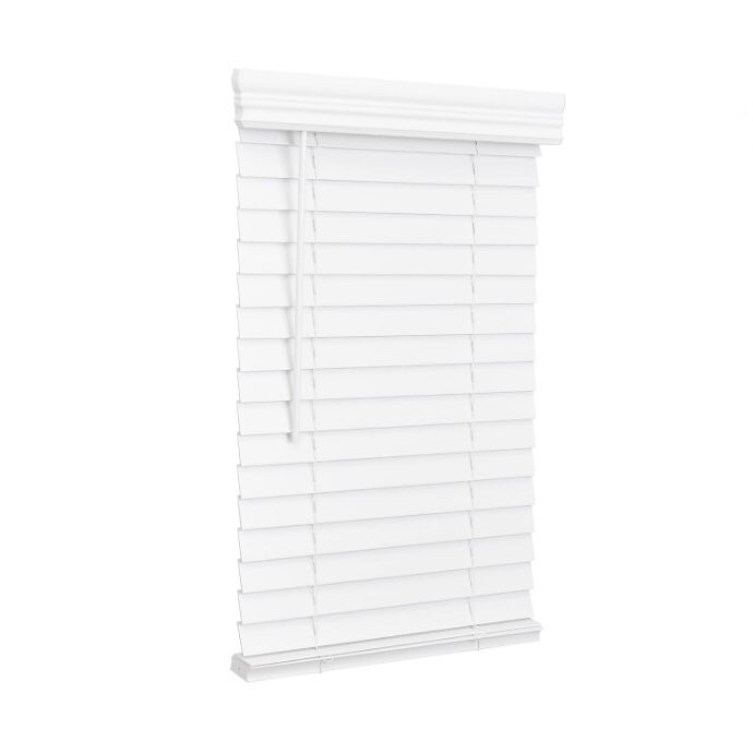 Better Homes &amp; Gardens 2 Cordless Faux Wood Horizontal Blinds, White, 35x64