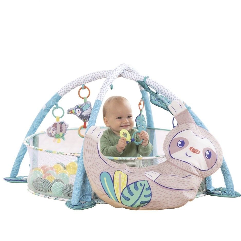 Infantino 4-In-1 Jumbo Baby Activity Gym with Ball Pit, Sloth