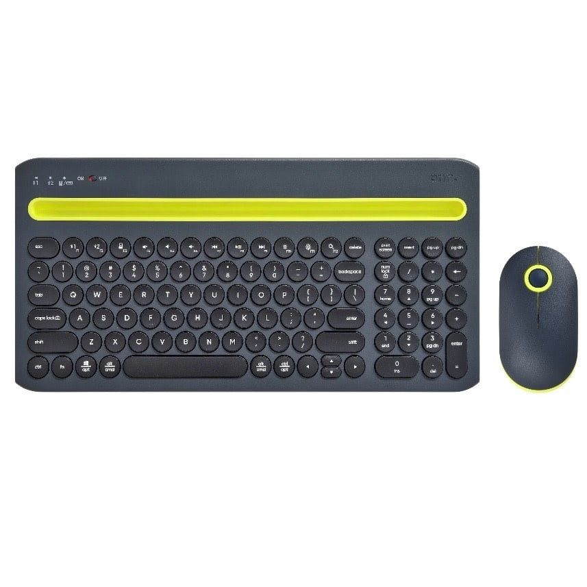 onn. Multi-Device Wireless Full Size Keyboard and 3-Button Mouse Set