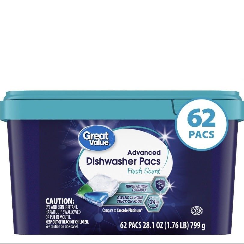 Great value dishwasher papas 62 ct