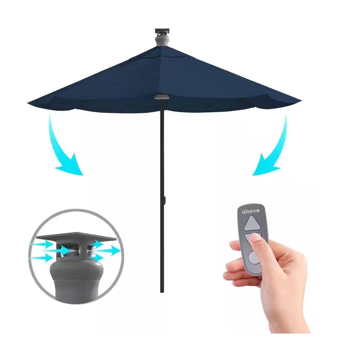 above Height Series 9&#39; Smart Market Umbrella with Remote