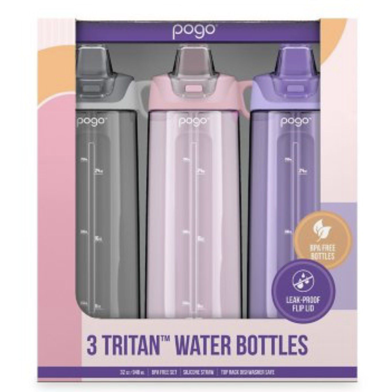 Pogo 32-oz Tristan Water Bottles Assorted Colors (Sold Separately).