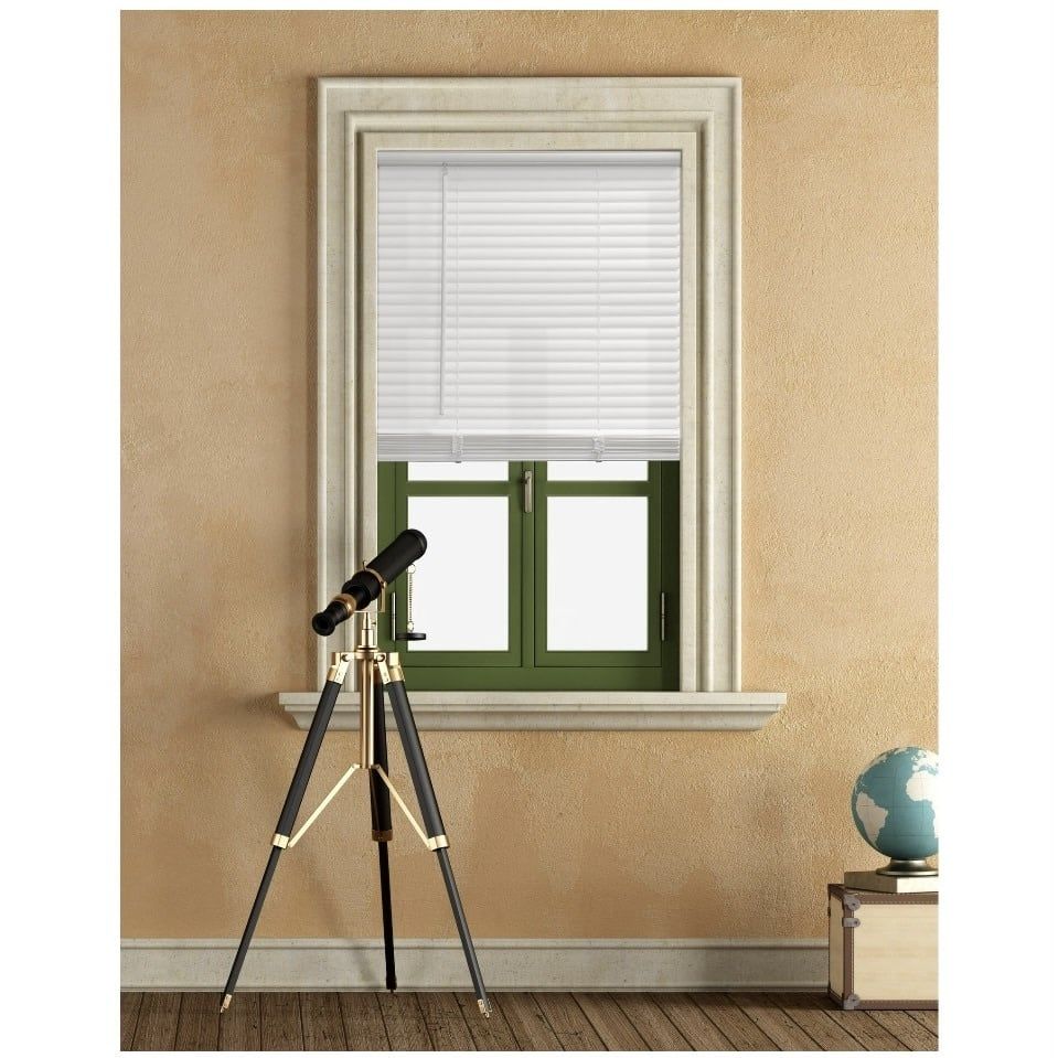 Mainstays Cordless 1 Vinyl Light Filtering Blinds, White, 39 Width x 64 Length