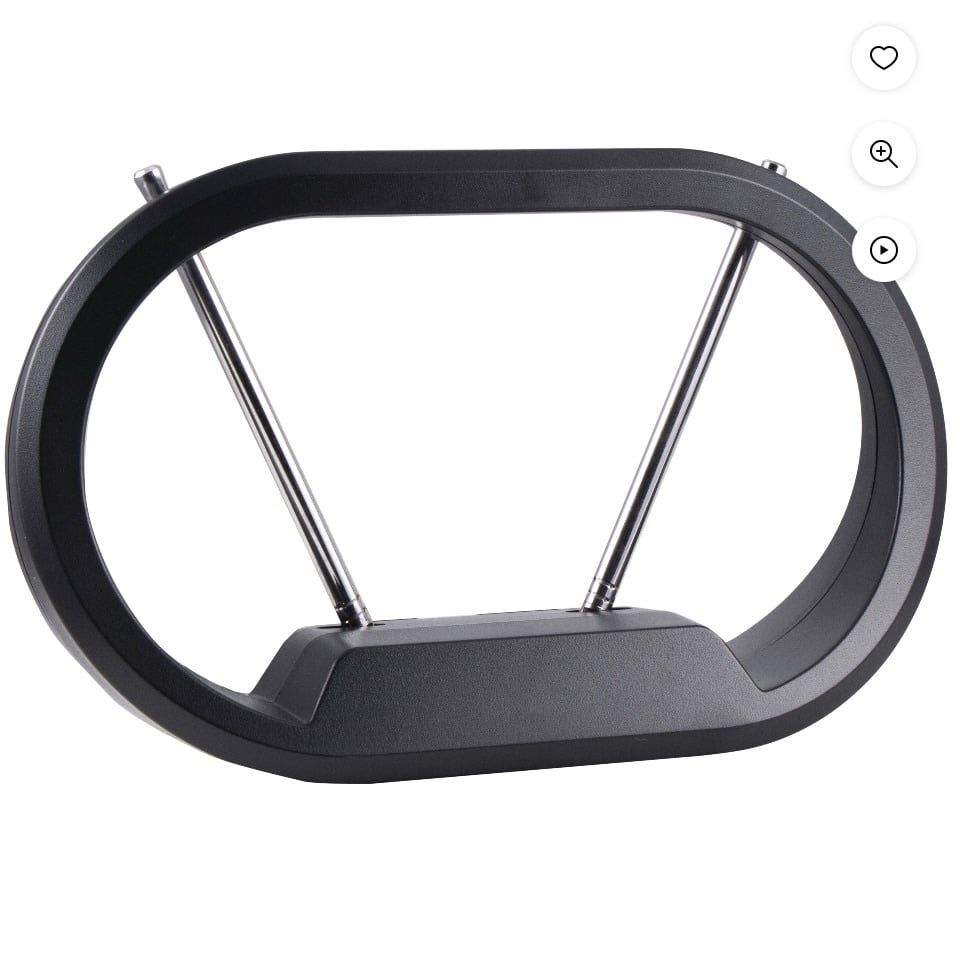 onn. Modern Loop HDTV Antenna, 30-mile Range, VHF UHF 1080P 4K, 100008787