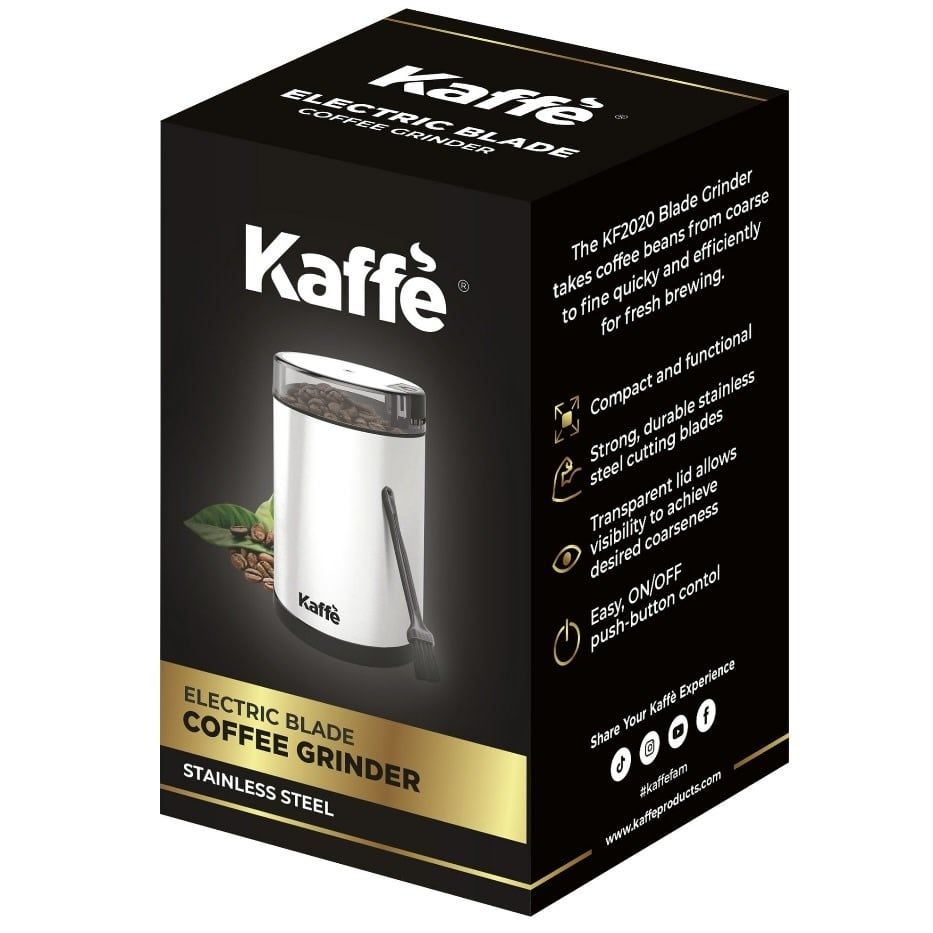 Kaffe 14Cup Electric Coffee Grinder, Stainless Steel