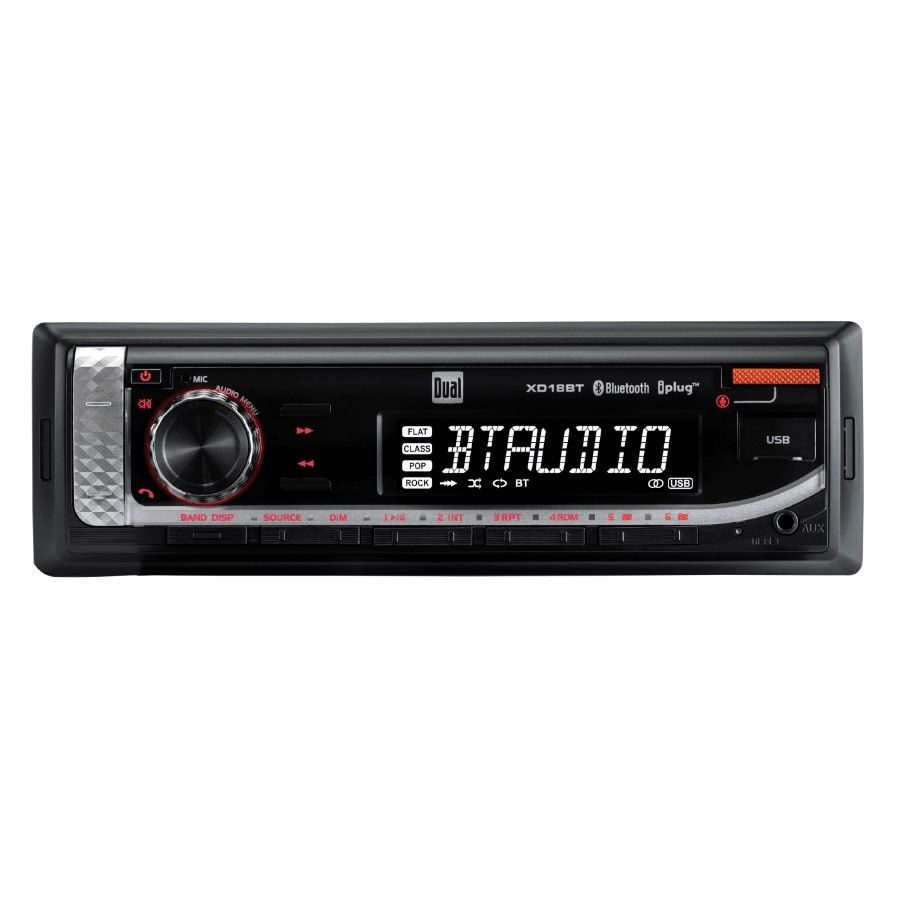 Dual Electronics XD18BT Single DIN Car Stereo, Bluetooth, Si