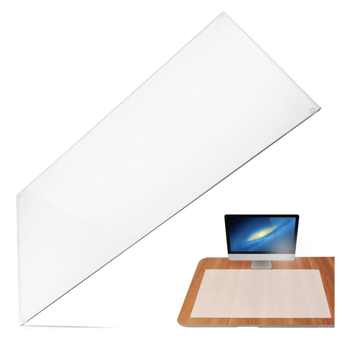 Tempered glass desk mat 20 x 30