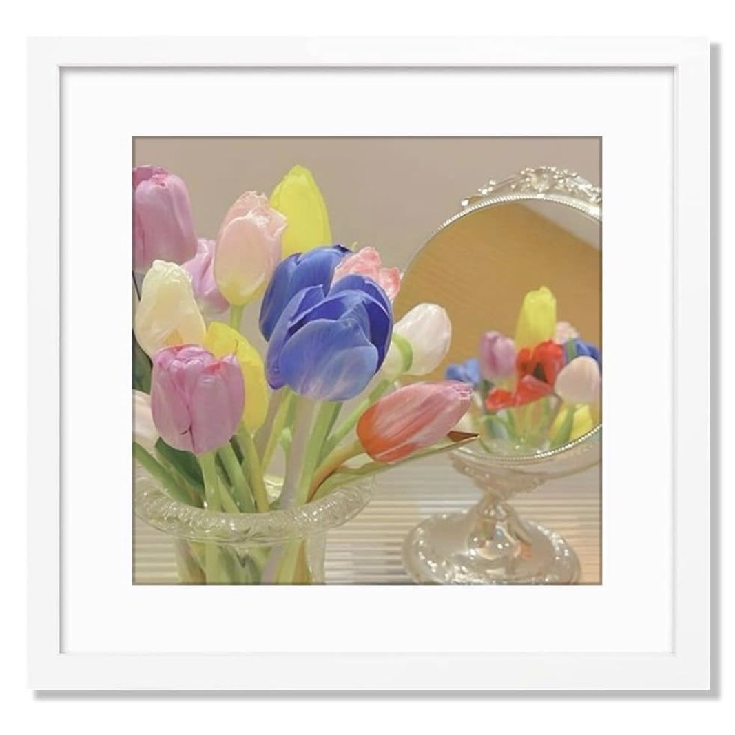 20x20 White Picture Frame with Mat for 16x16 Photo Wall Mounting Poster Frame-1pcs