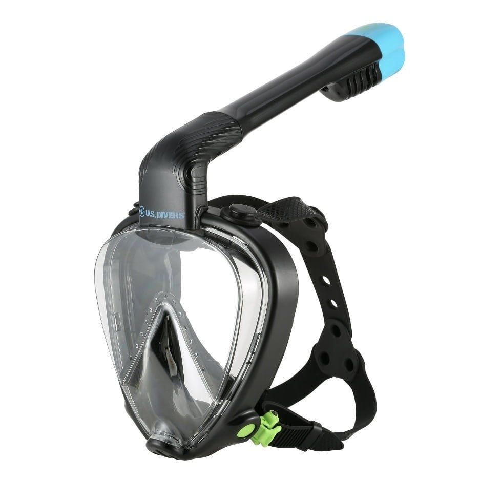 U.S. Divers Dryview Full-Face Snorkeling Mask, Black L/LX