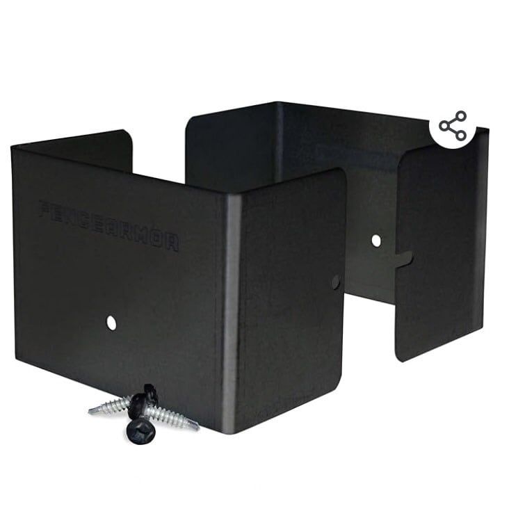 Full Protection Post Protectors, 4.5”x4.5”x3”, Black (Set of 13)