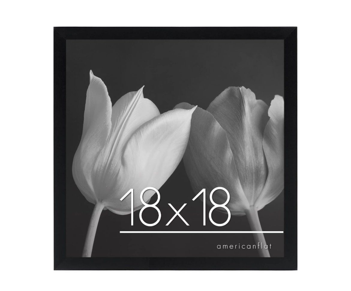 18x18 black picture frame