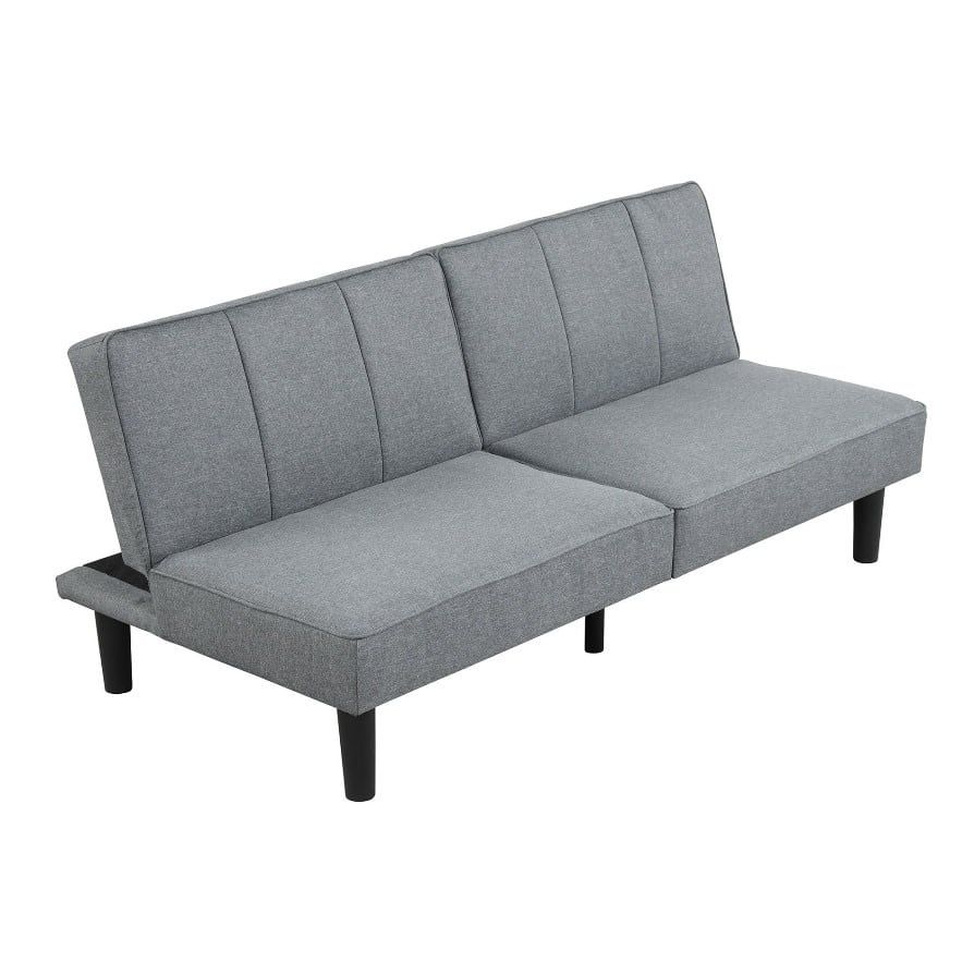 Mainstays Studio Futon, Gray Linen Upholstery