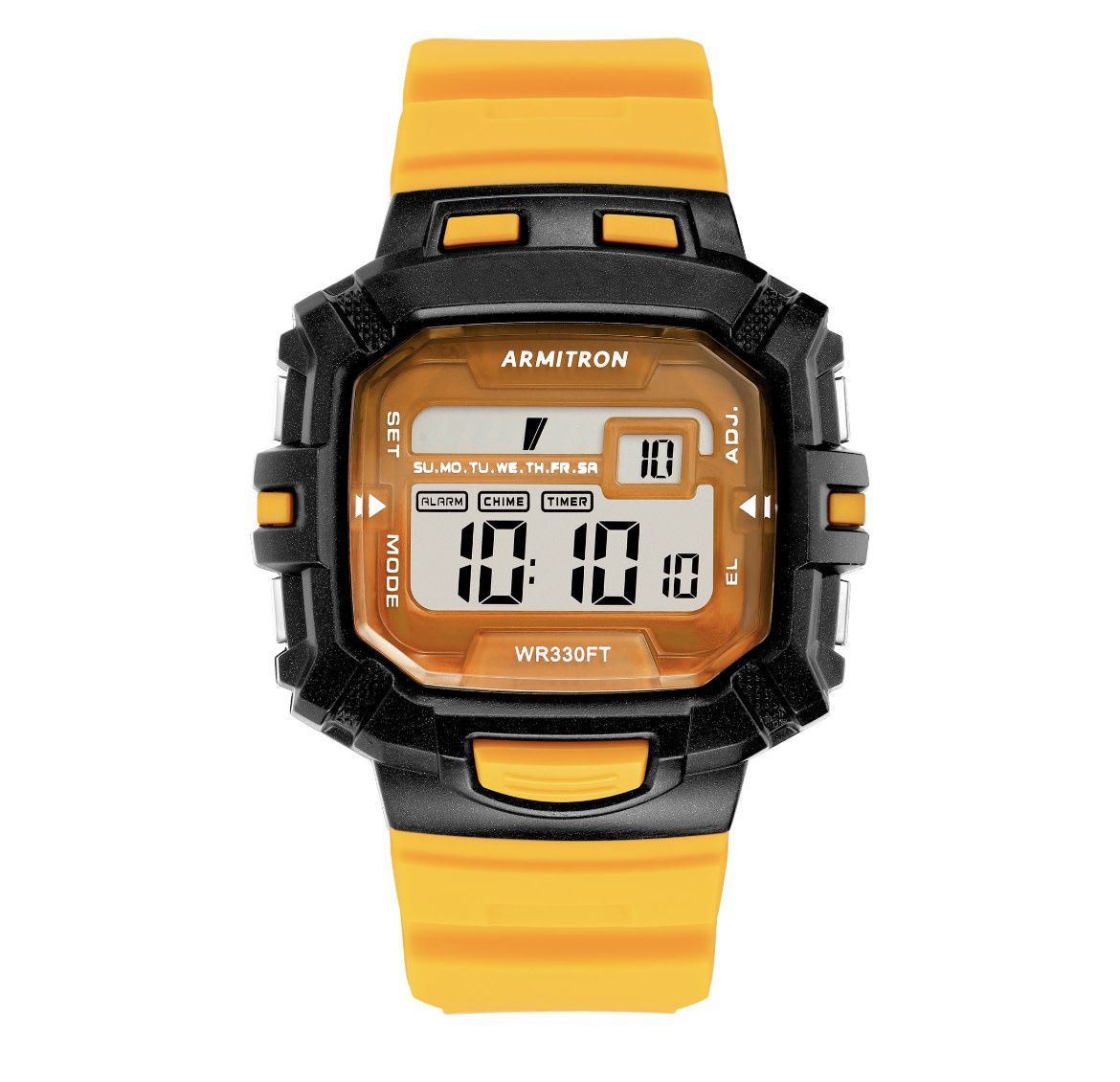Yellow sports watch