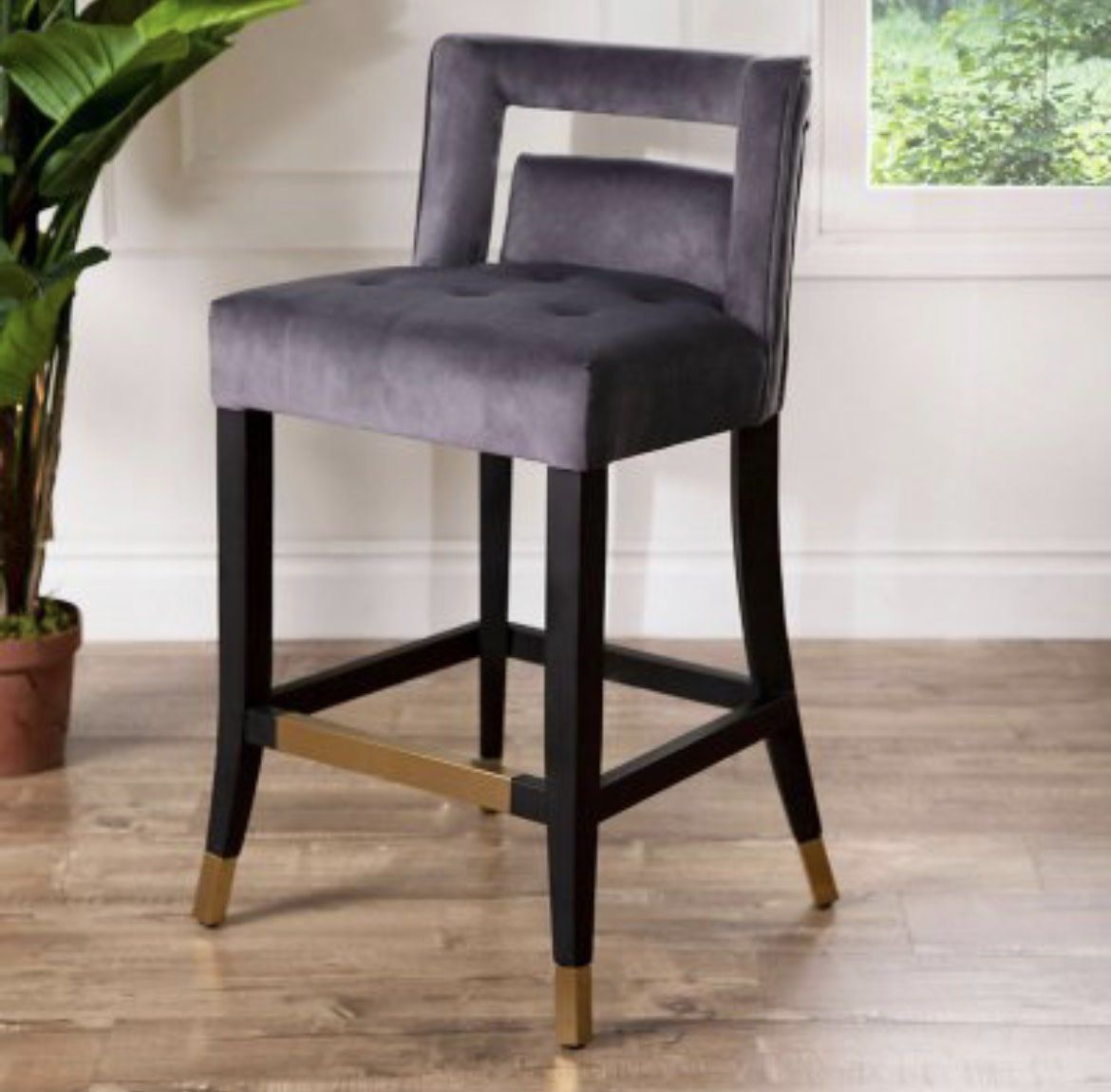 Solid wood stool