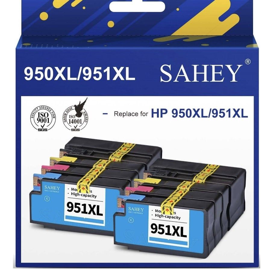 Sahey HP 950XL/951XL Printer Cartridges 8-Pack