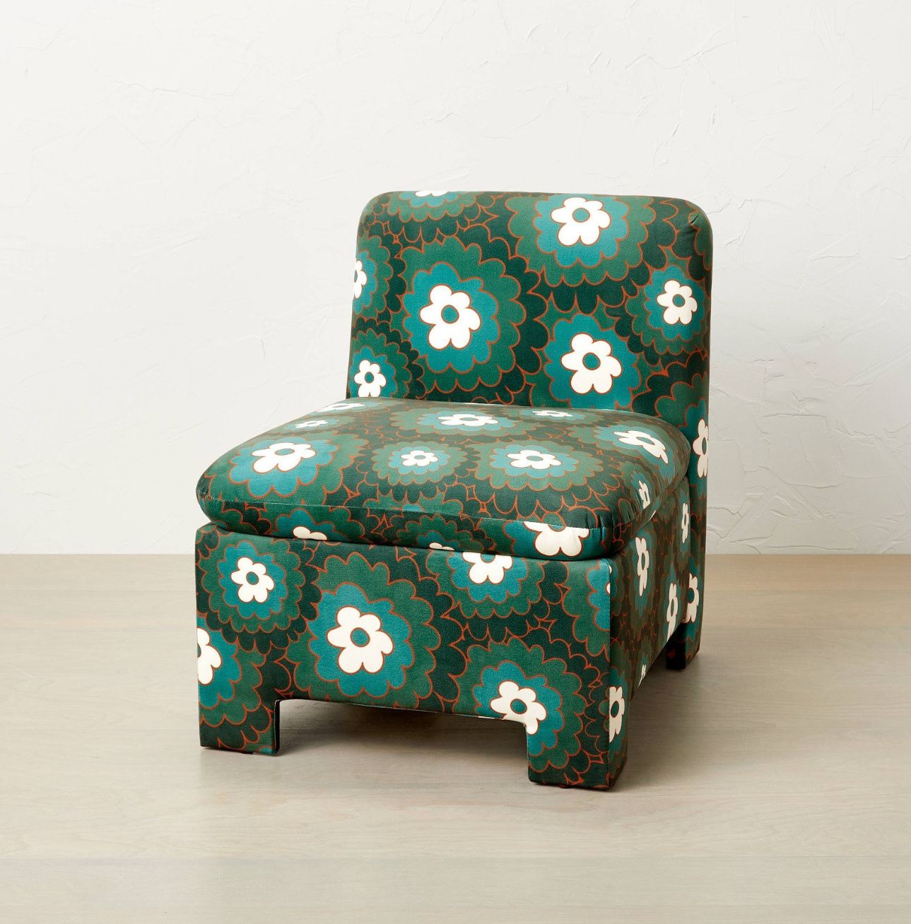 Chiesa Accent Chair Teal Floral