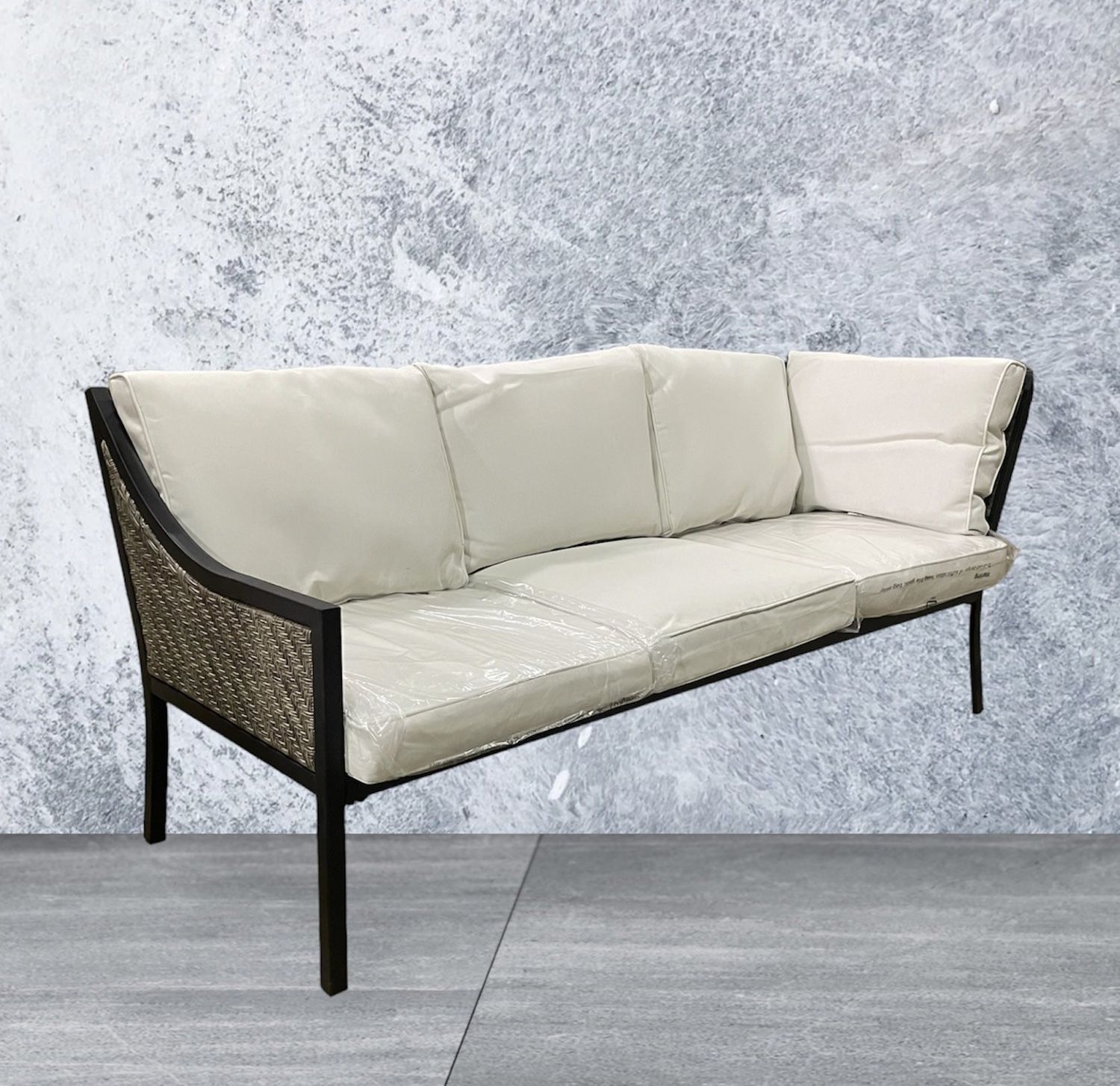 Modern Caning  Right Arm outdoor sofa