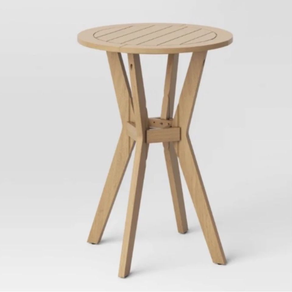 Threshhold Bar Height Round Patio Table, Outdoor Furniture