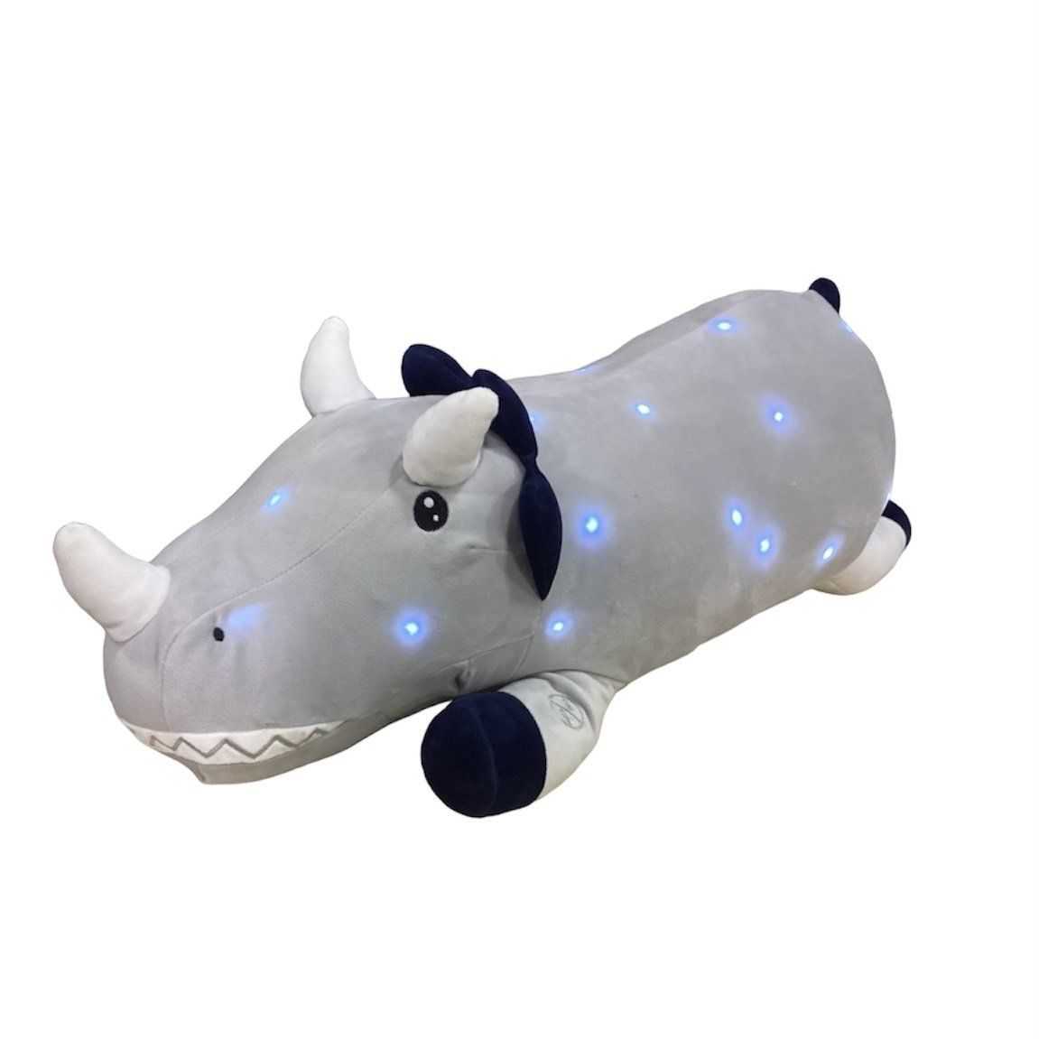Members mark light up rhino squishy pillow