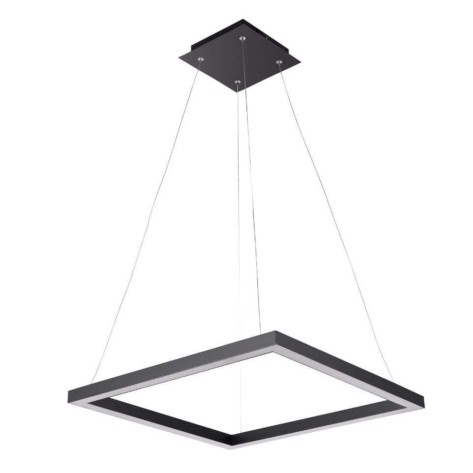 Globe Electric Draper Matte Black LED Integrated Pendant, 65847