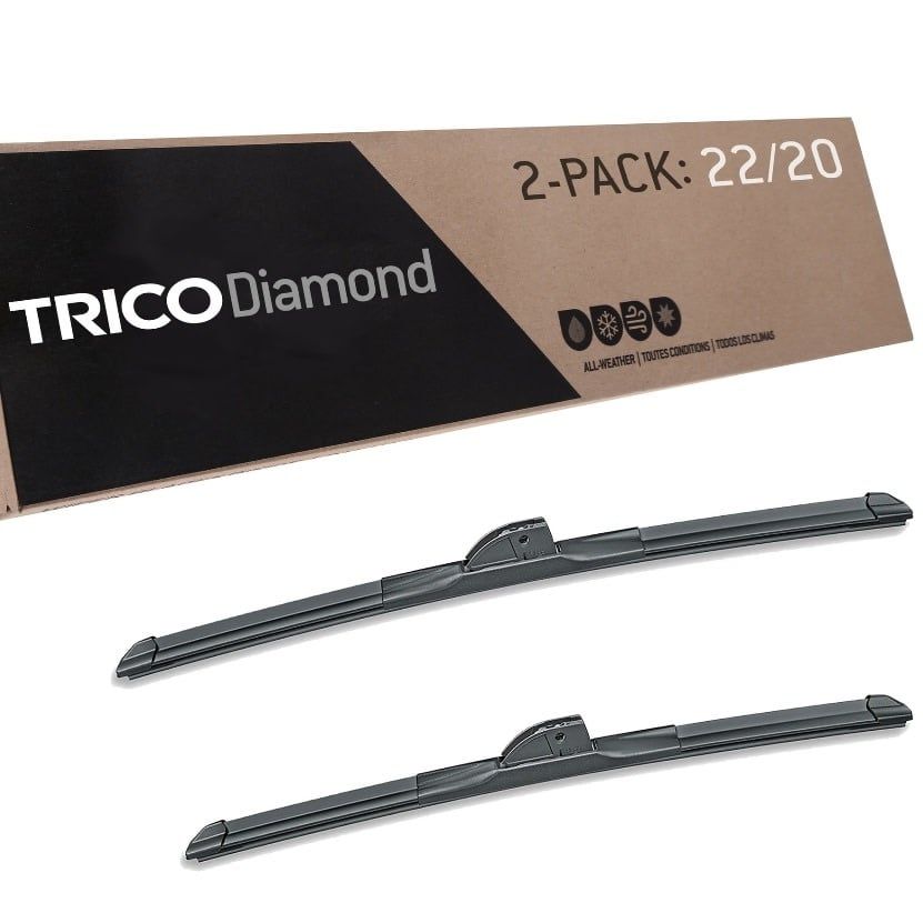 TRICO Diamond 2 Pack, 22 and 20 High Performance Replacement Windshield Wiper Blades (25-2220) (please be advised that sets may be missing pieces or otherwise incomplete)