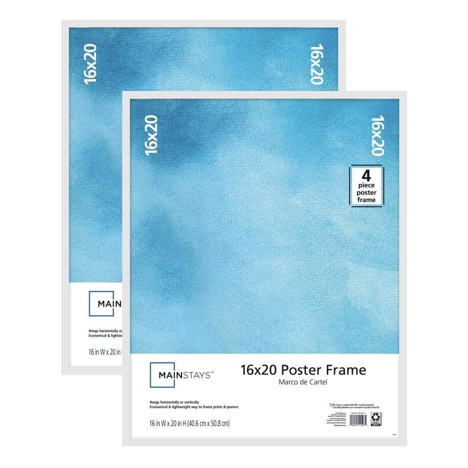 Mainstays 24x36 Basic Picture Frames, White set of 2