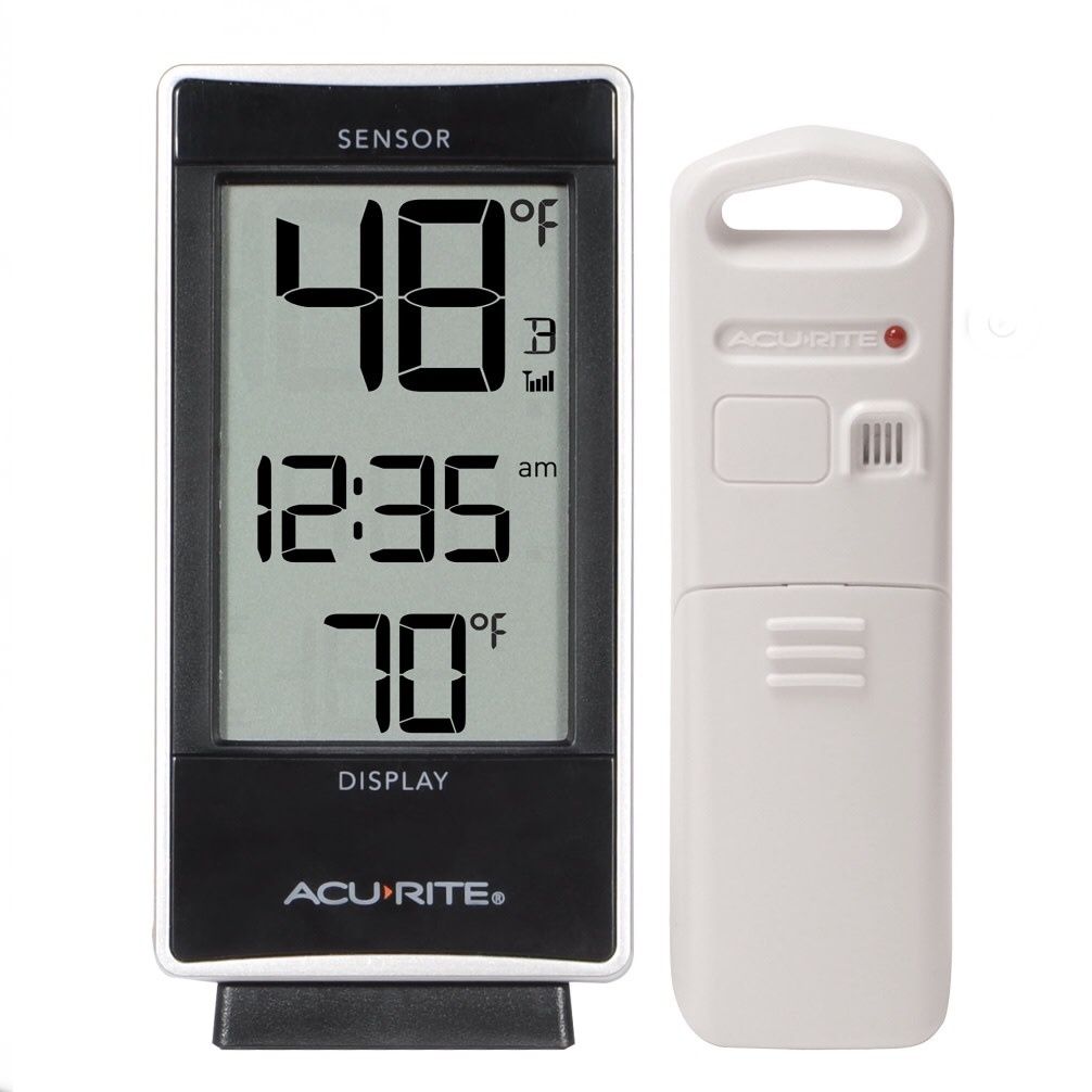 AcuRite Indoor &amp; Outdoor Thermometer w/ Temperature &amp; Clock