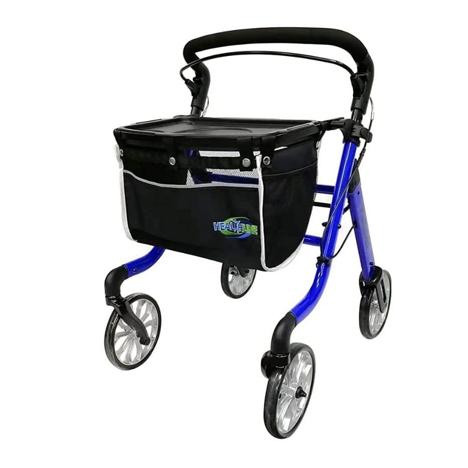 HealthLine Runner 4-Wheel Rollator Walker for Seniors